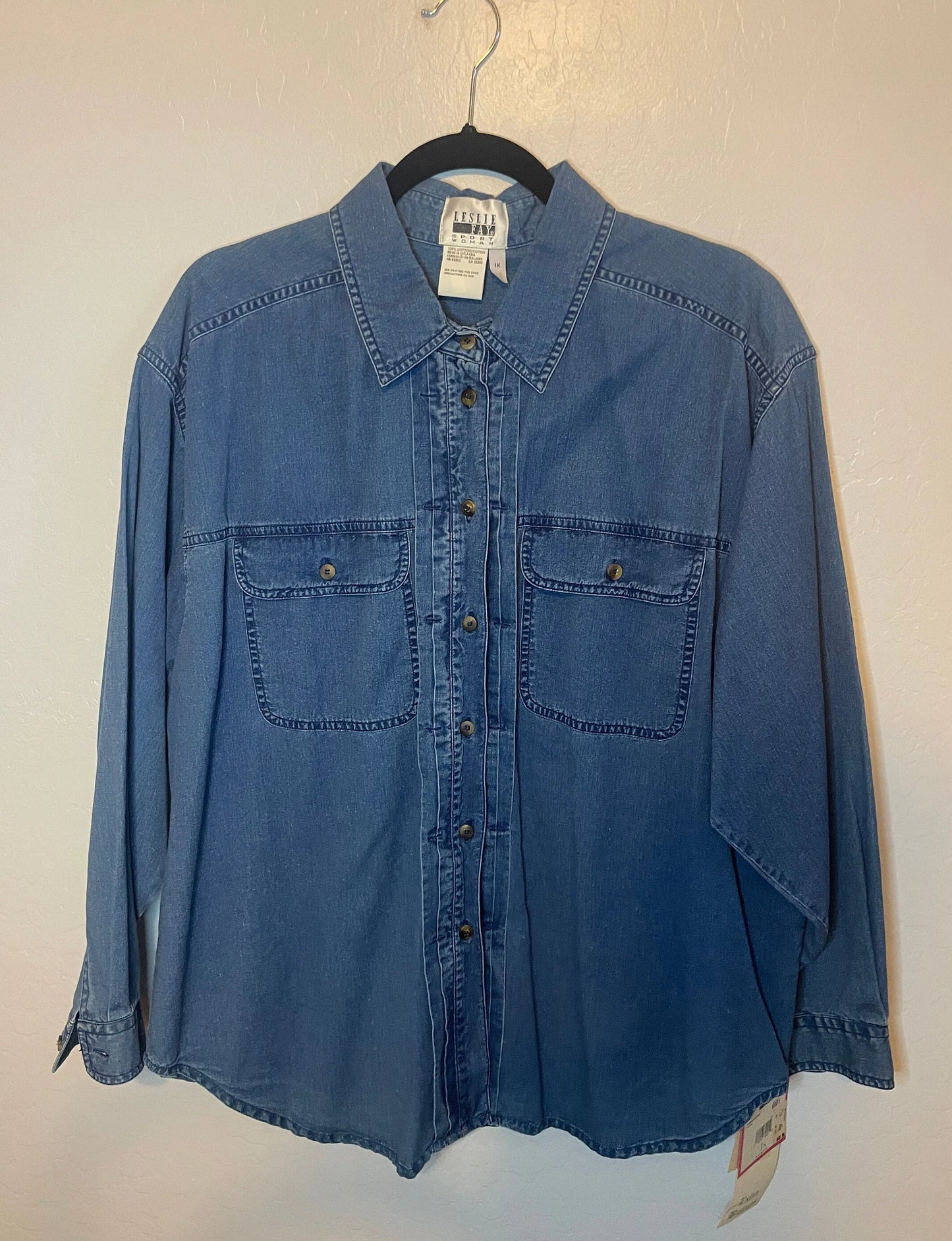 Leslie Fay Denim Long Sleeve with Original Tags