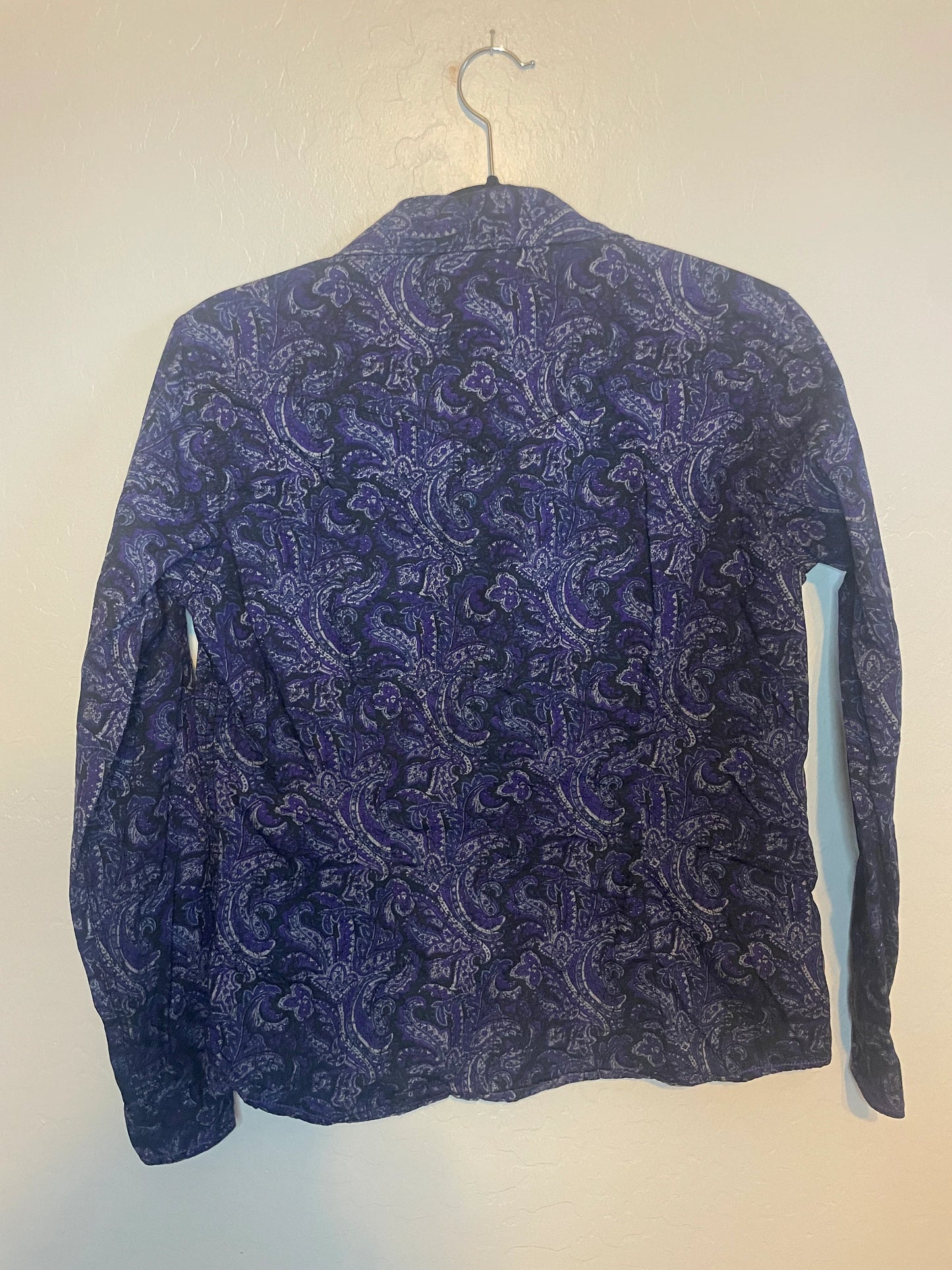 Panhandle Paisley Black & Purple Pearl Snap
