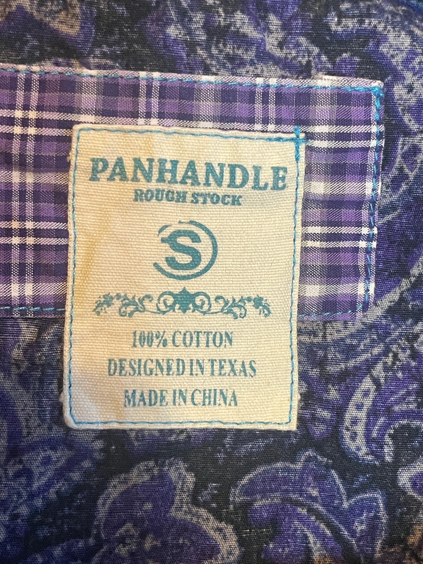 Panhandle Paisley Black & Purple Pearl Snap