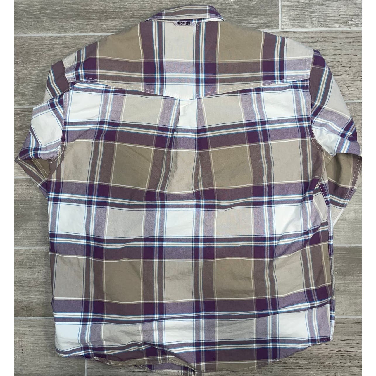 Vintage Plaid Roper Long Sleeve Shirt-MEN's