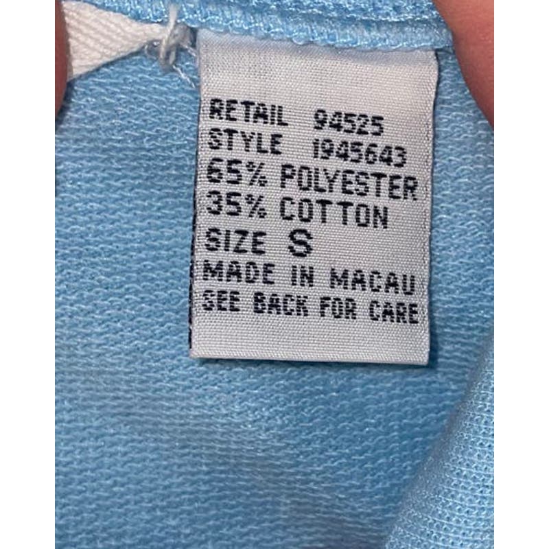 Vintage 80s Baby Blue Short Sleeve Shirt