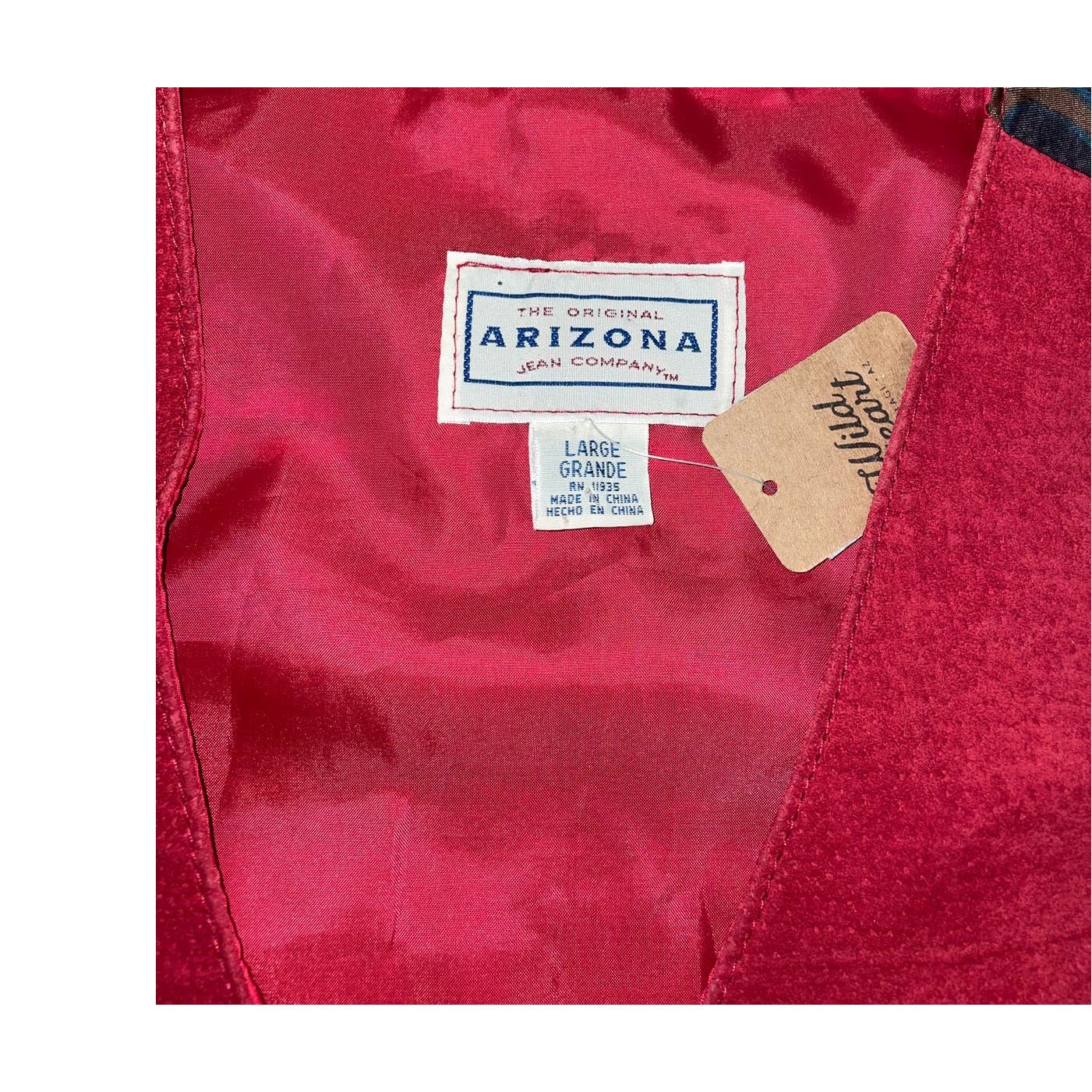 Vintage Red Suede Vest