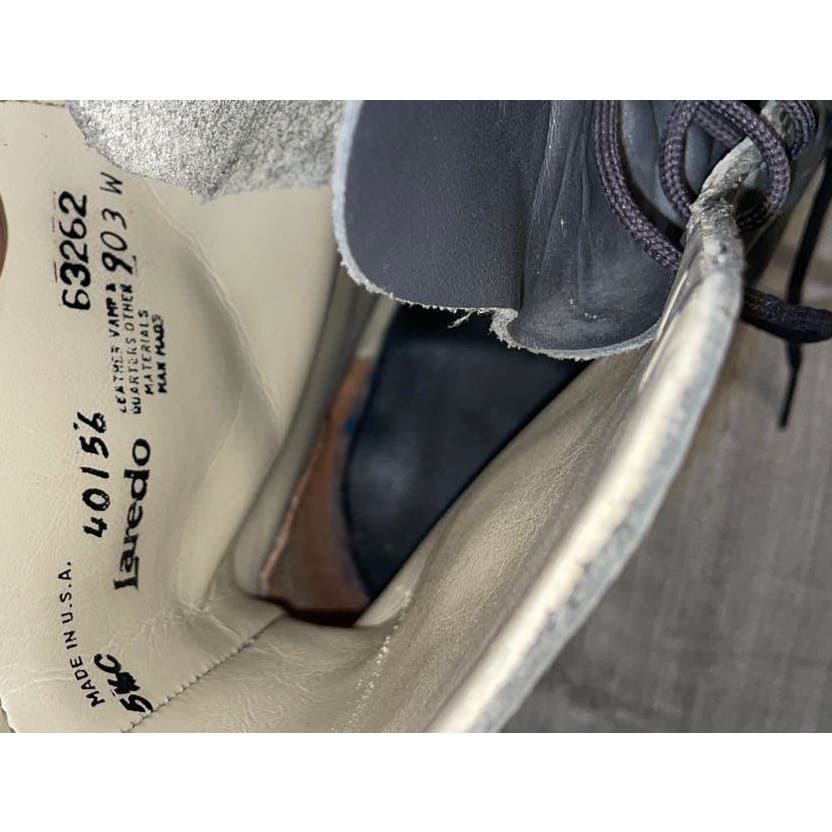 Vintage Gray Laredo Lace-Up Riding Boots