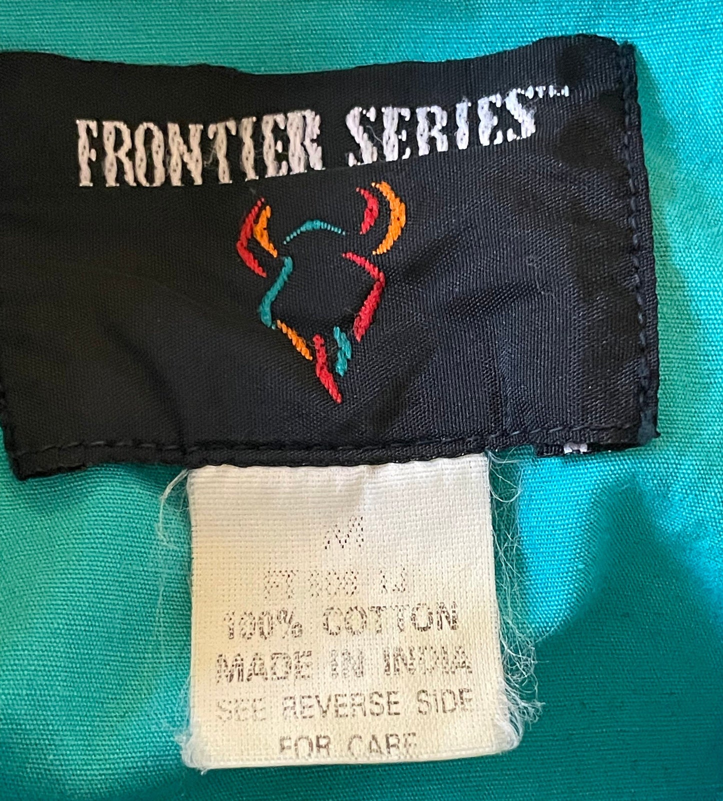 Vintage Teal Long Sleeve with Embroidery