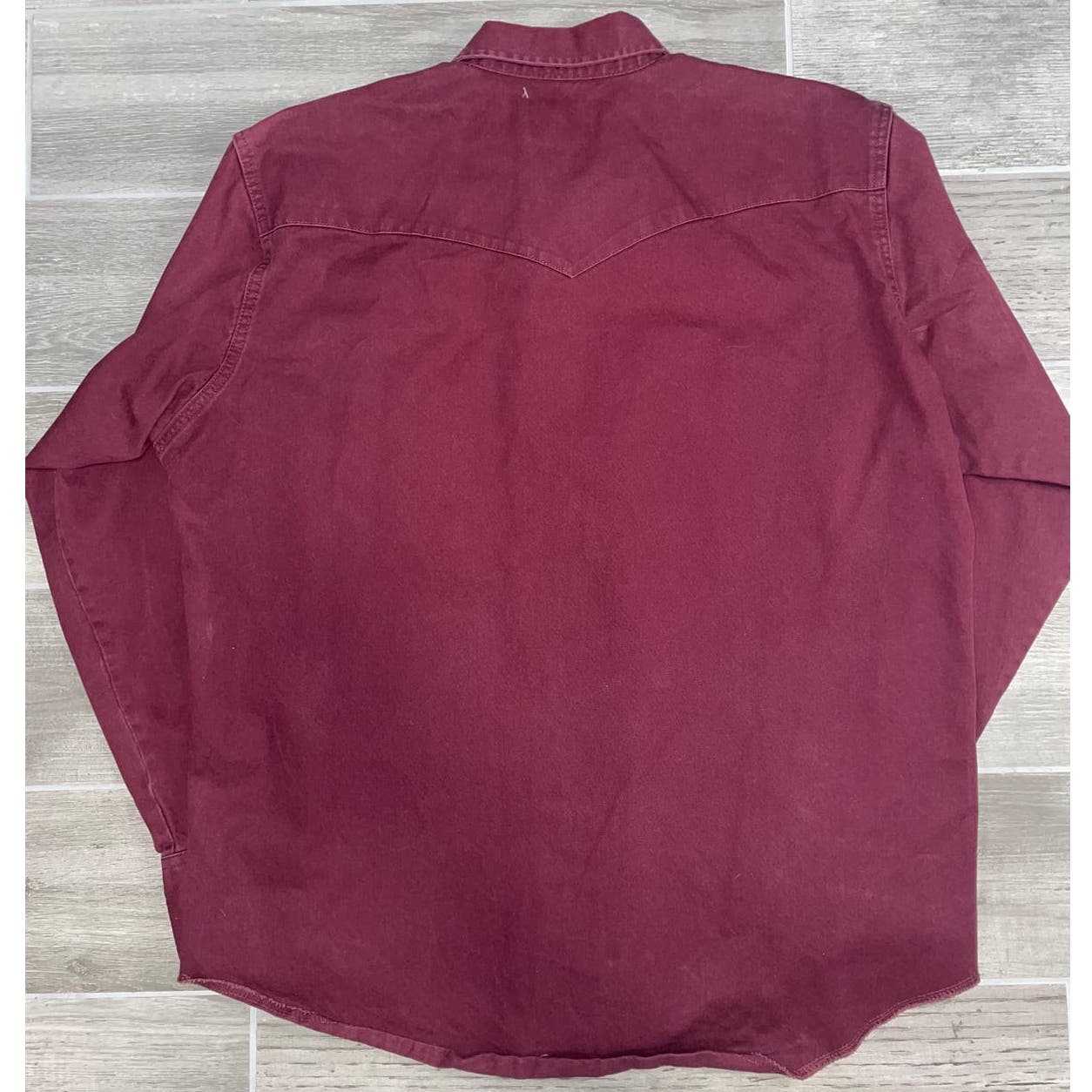 Vintage Maroon Wrangler Pearl Snap-MEN'S (XL)