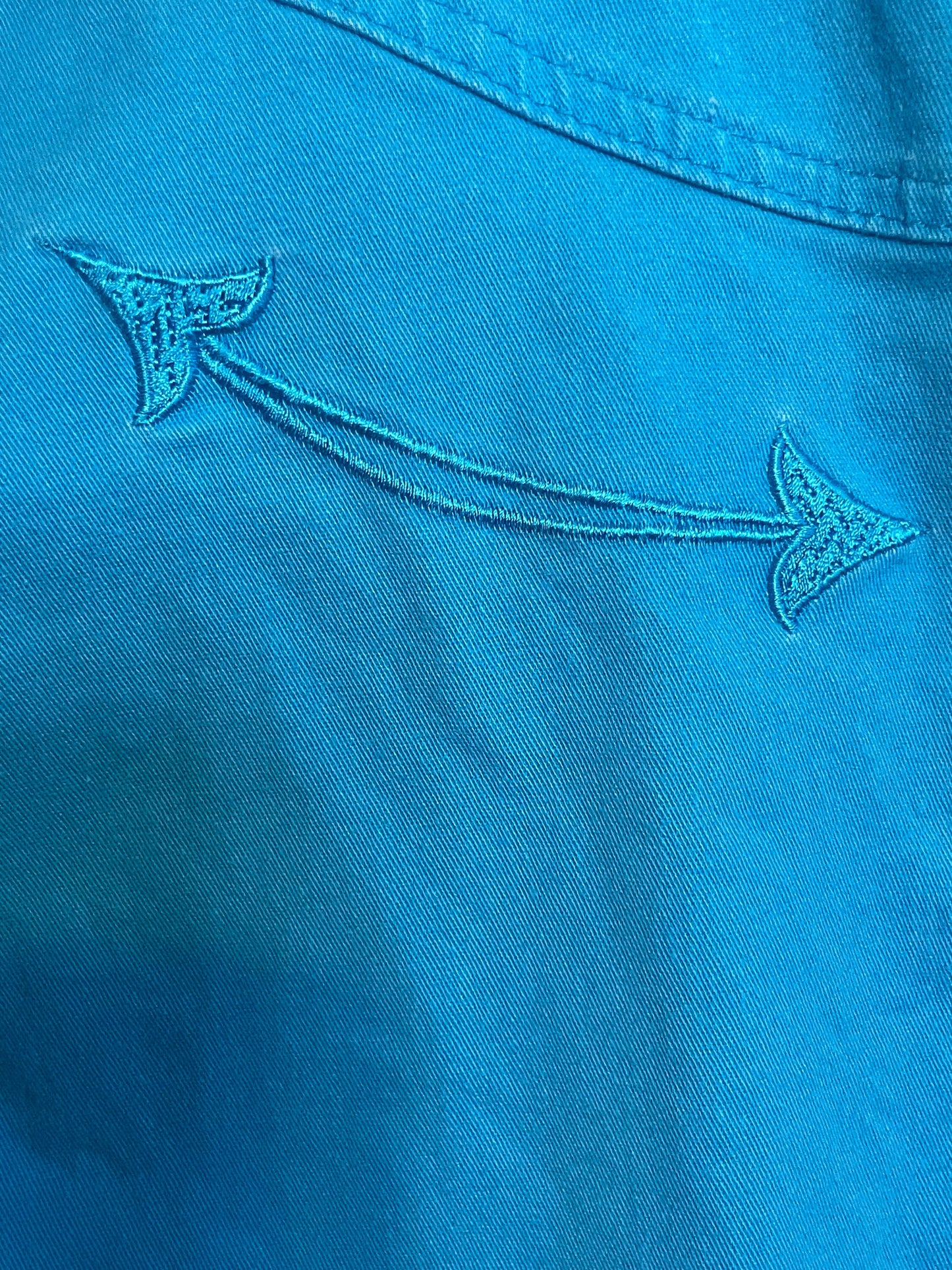 90s Western Teal Long Sleeve