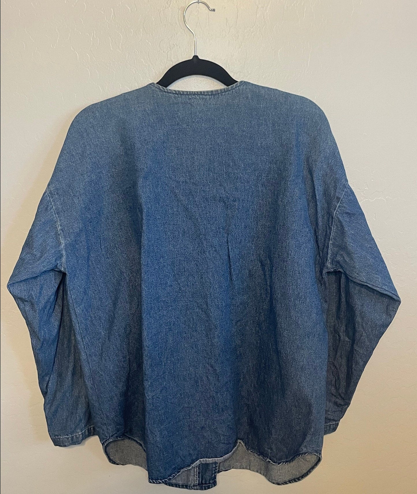 90s Denim Studded Long Sleeve with Sun Design