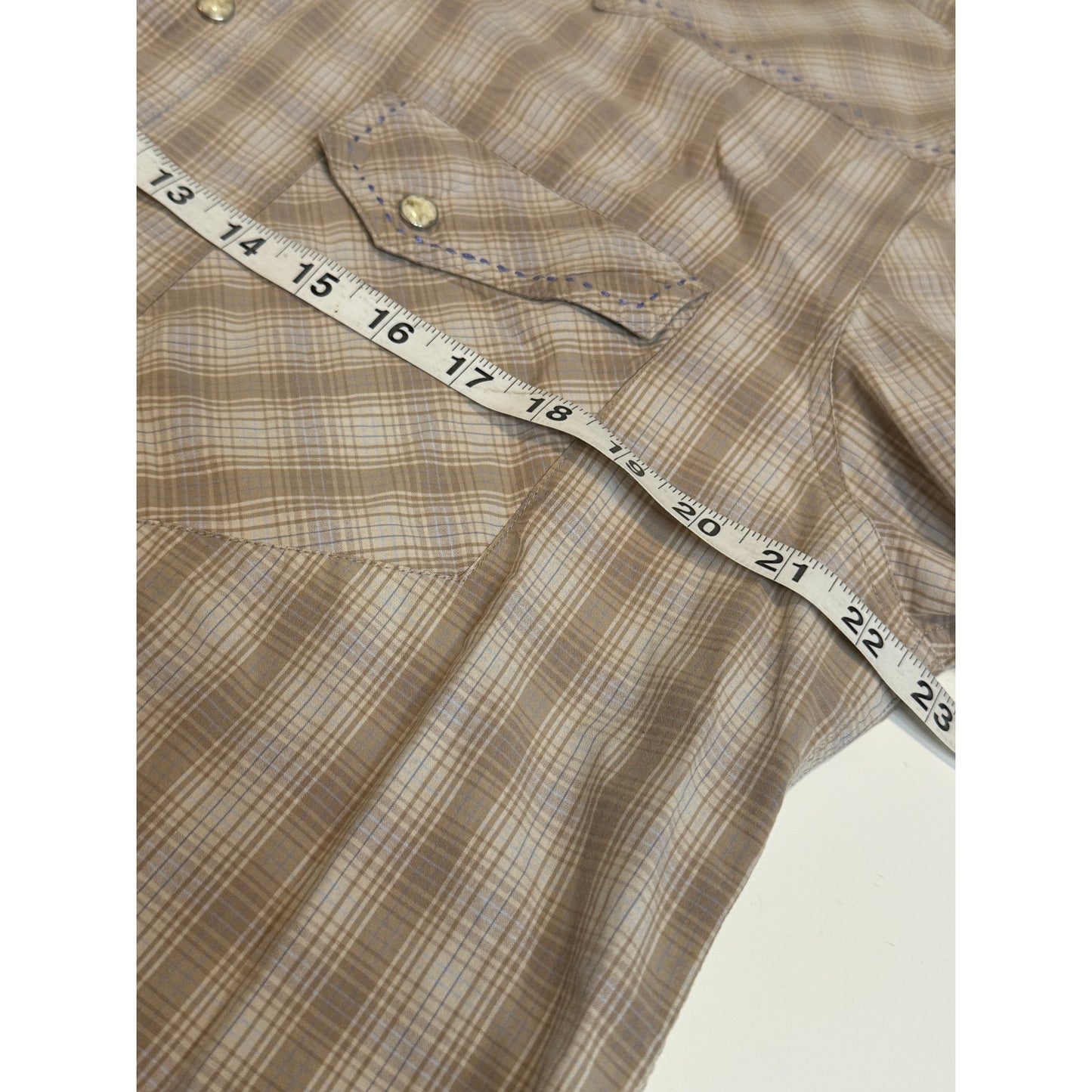Vintage Cinch Cream & Tan Pearl Snap-MENS