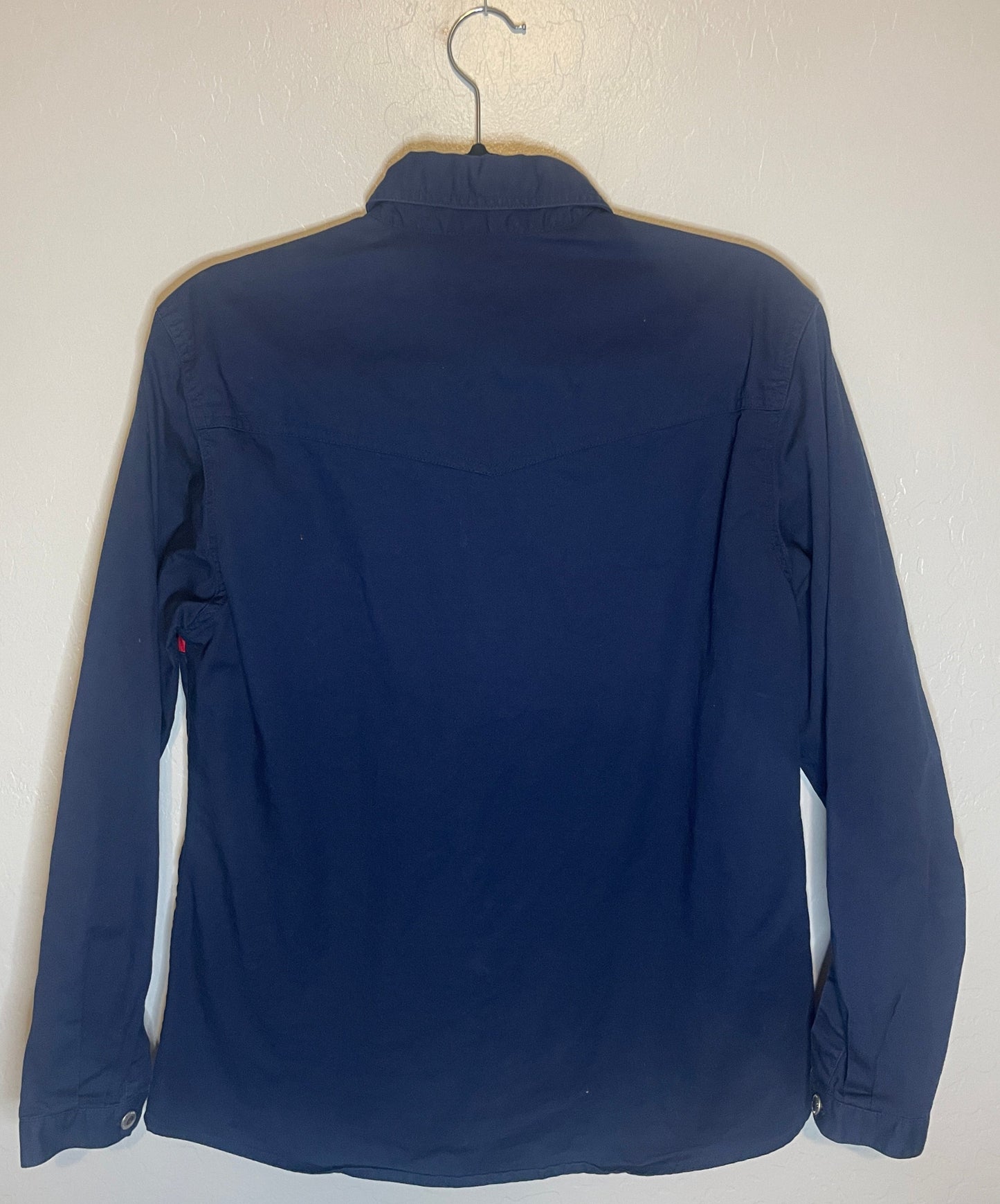 Vintage Navy Wrangler Button Up with Flag