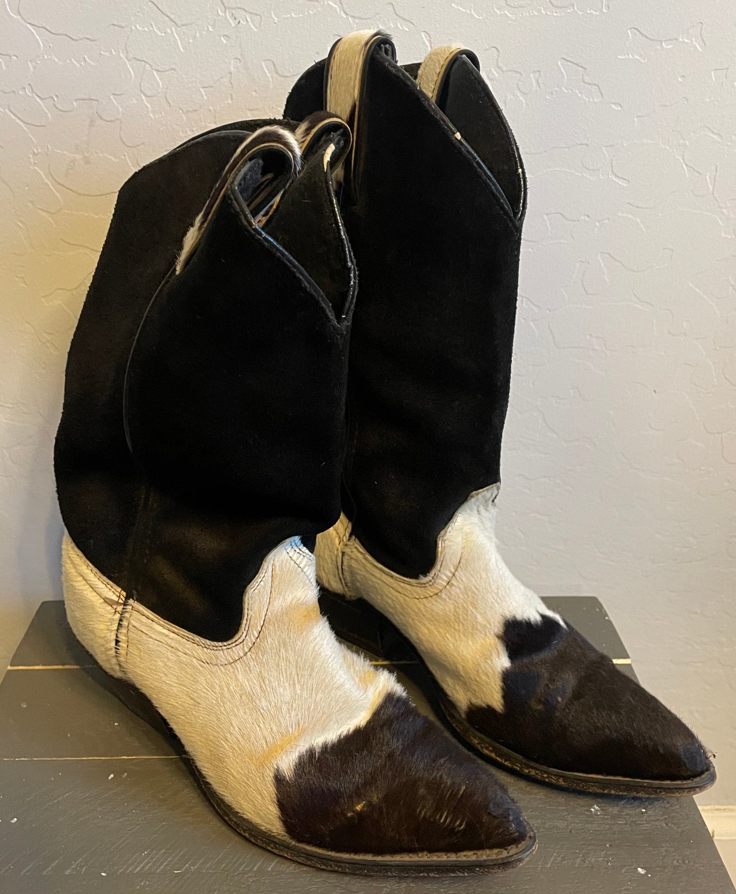 Vintage Code West Cow Print Cowgirl Boots