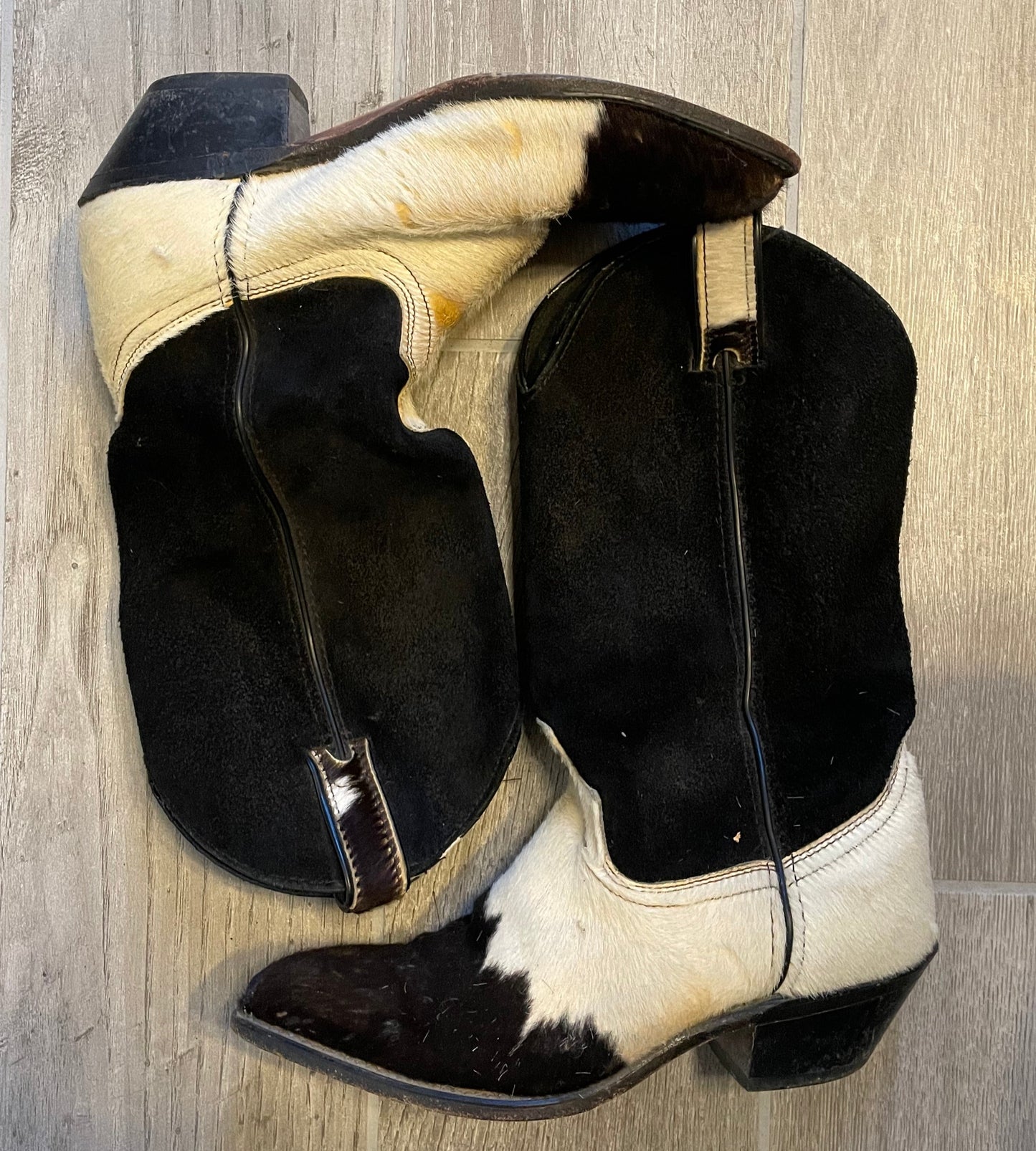 Vintage Code West Cow Print Cowgirl Boots