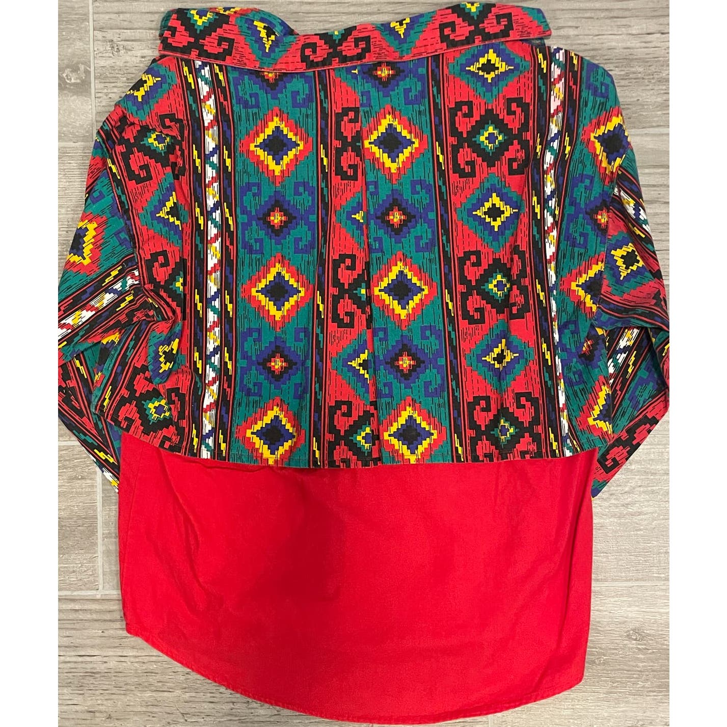 Vintage 90s Southwest Canyon Geometric Long Sleeve Shirt