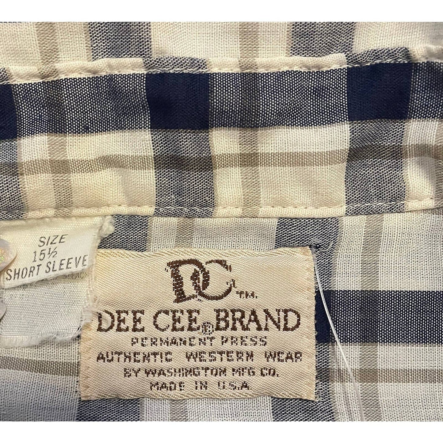 Vintage Dee Cee Short Sleeve Plaid Shirt- MEN'S