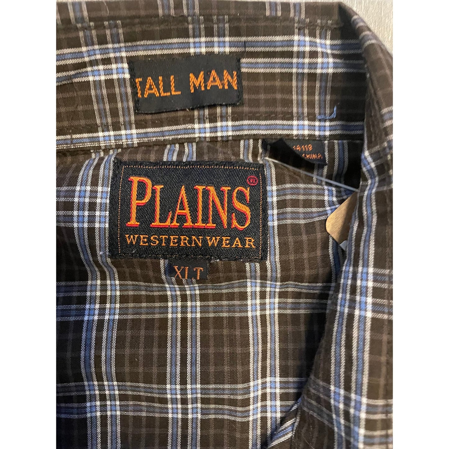 Vintage Brown Plaid Plains Long Sleeve- MEN'S
