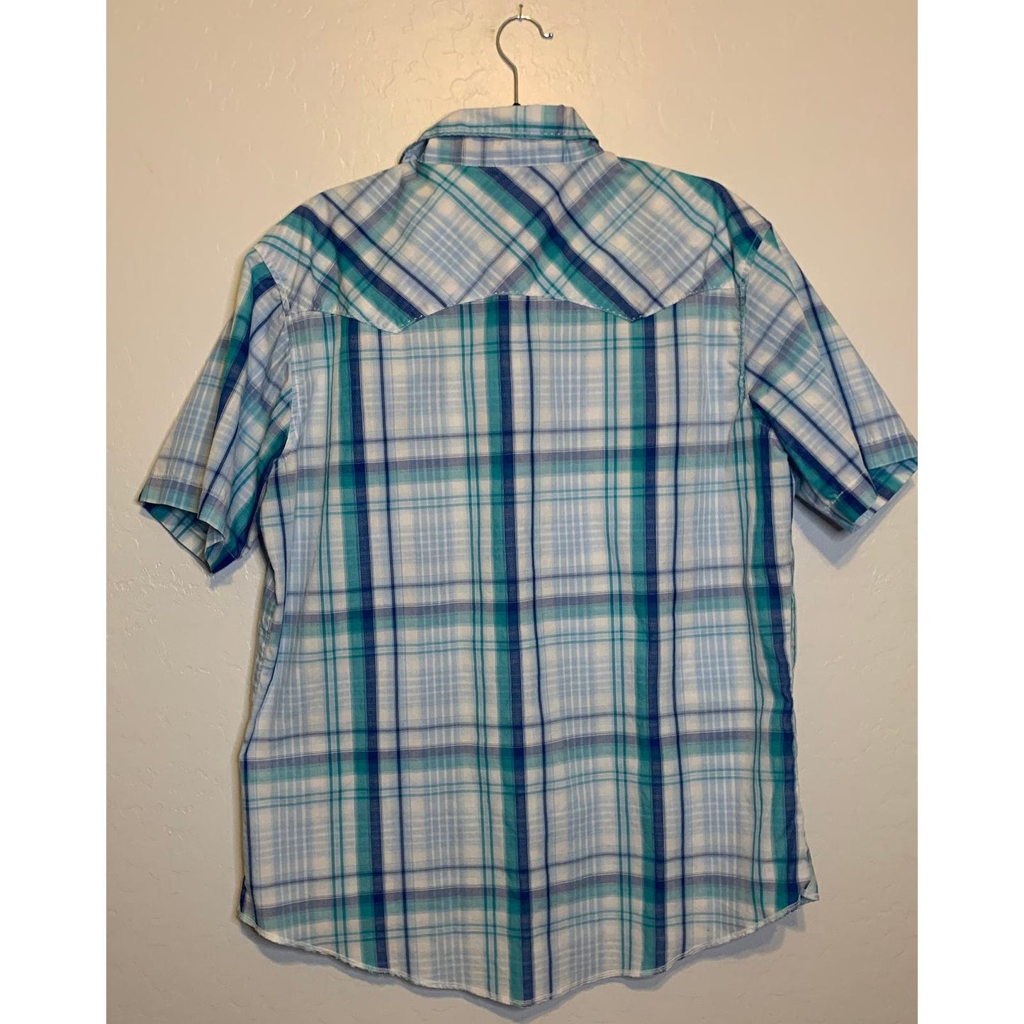 Teal Wrangler Short Sleeve Shirt- MEN's
