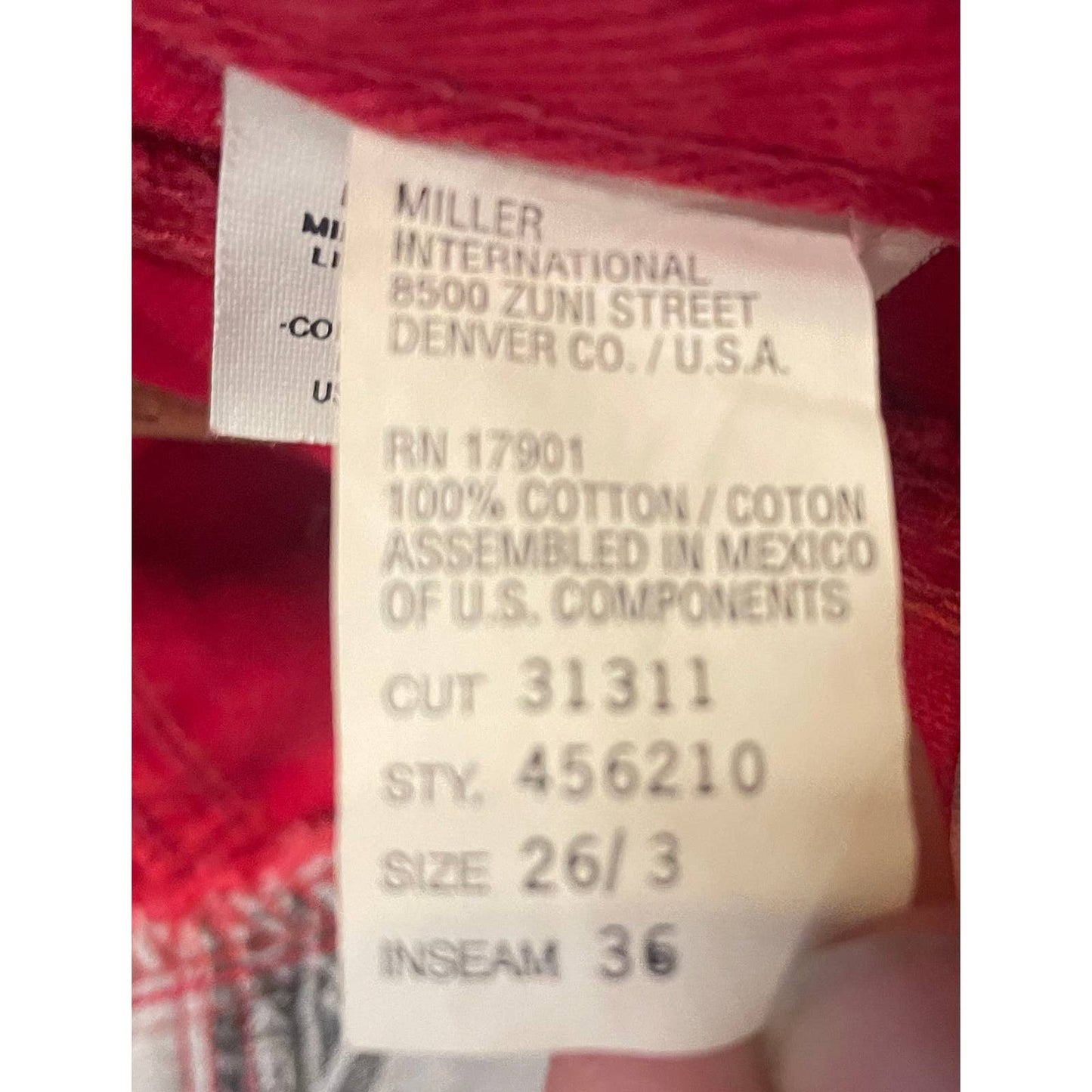 Vintage Rocky Mountain Red Denim Jeans