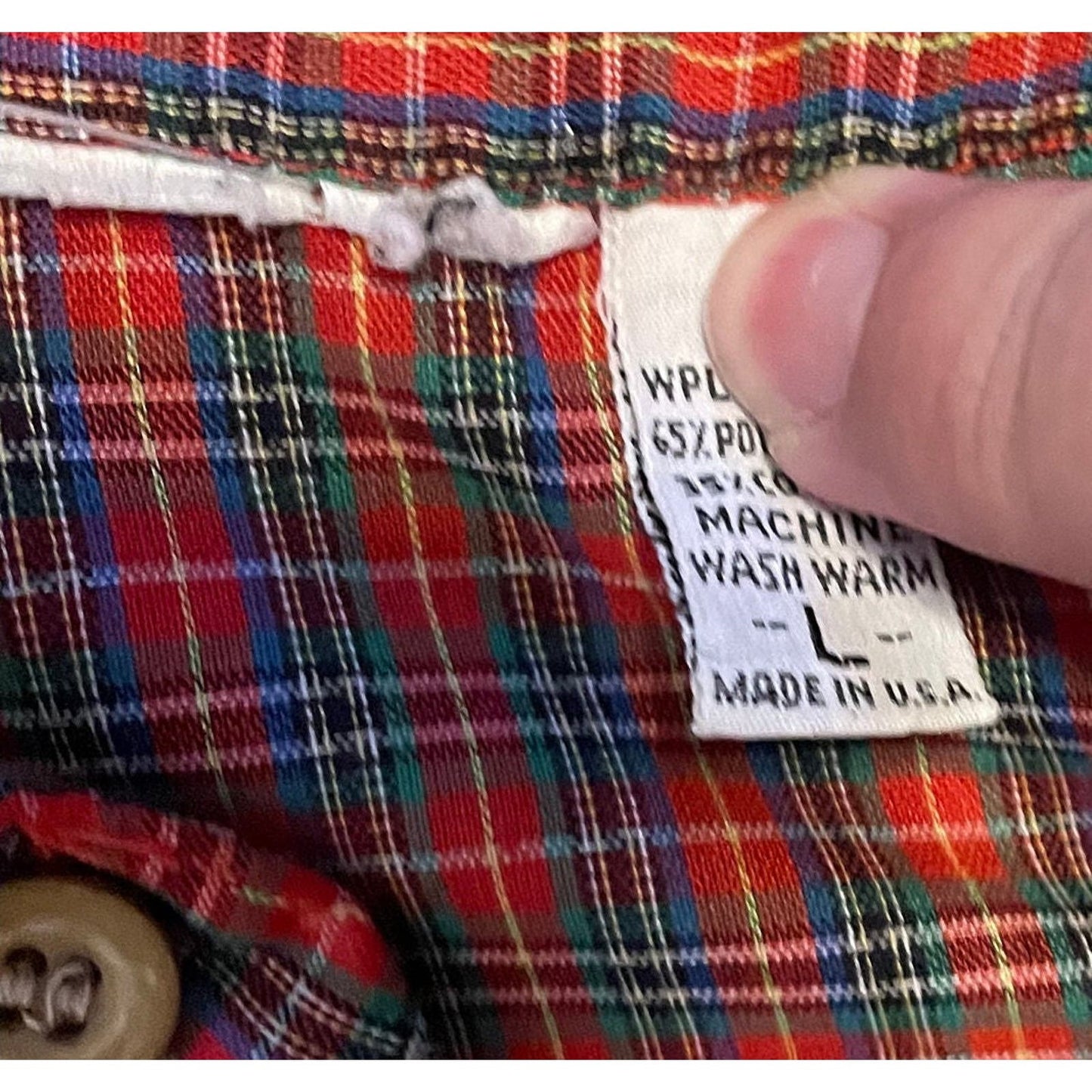 Vintage Plaid Smiley Western Long Sleeve- MEN'S
