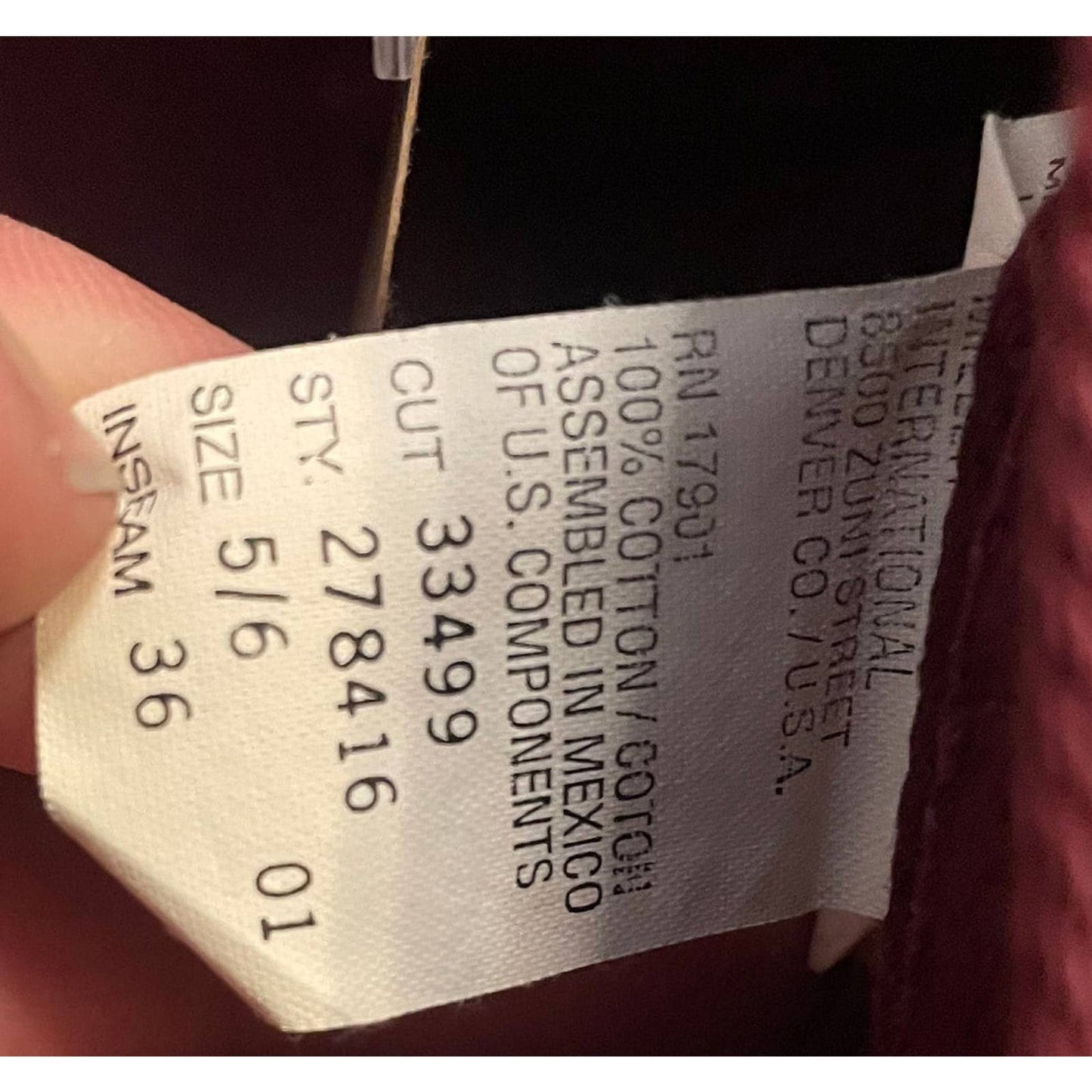 Vintage Maroon Rockies Denim Jeans