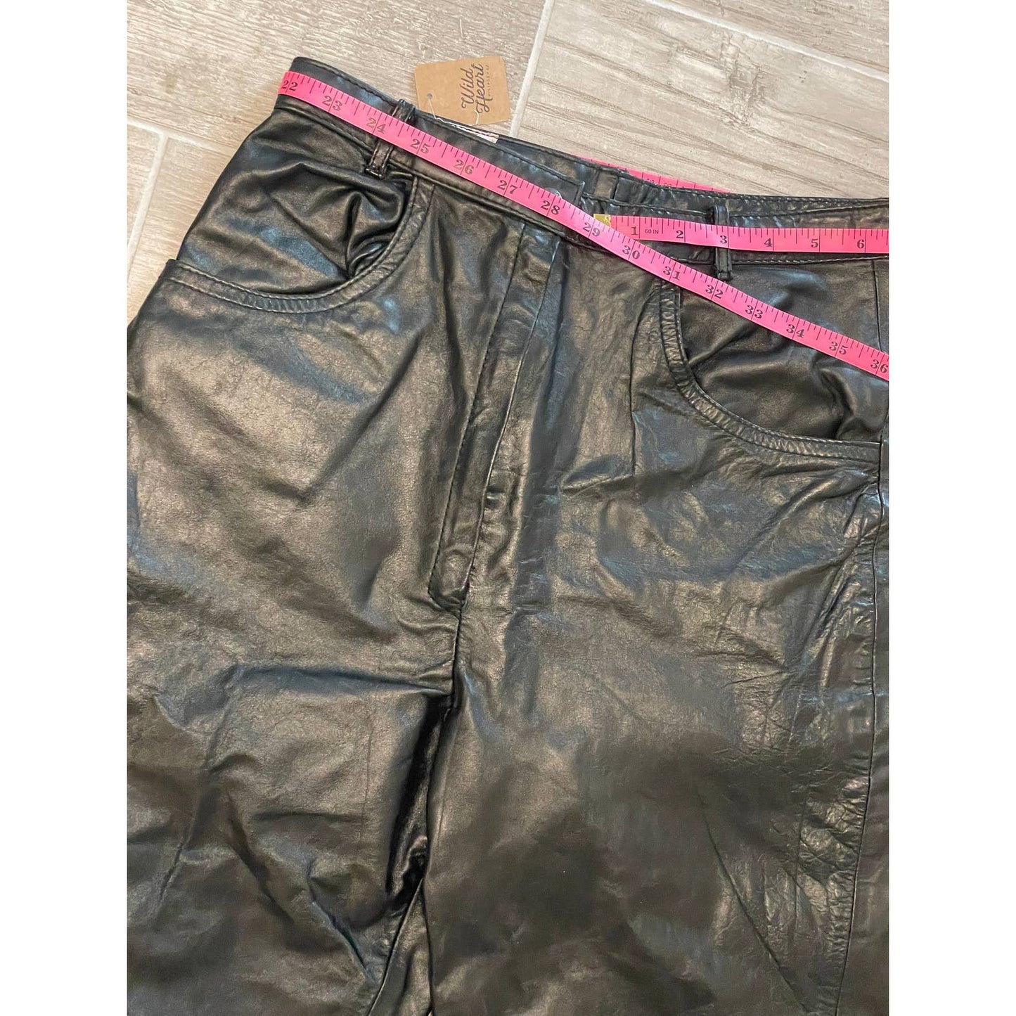 Vintage Montgomery Ward Black Leather Pants