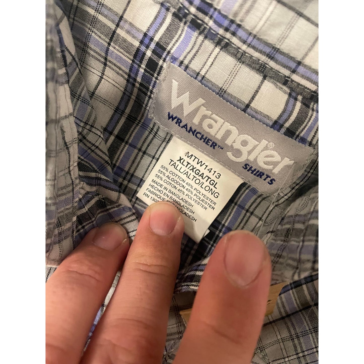 Wrangler Grey & Purple Short Sleeve Shirt-MEN's