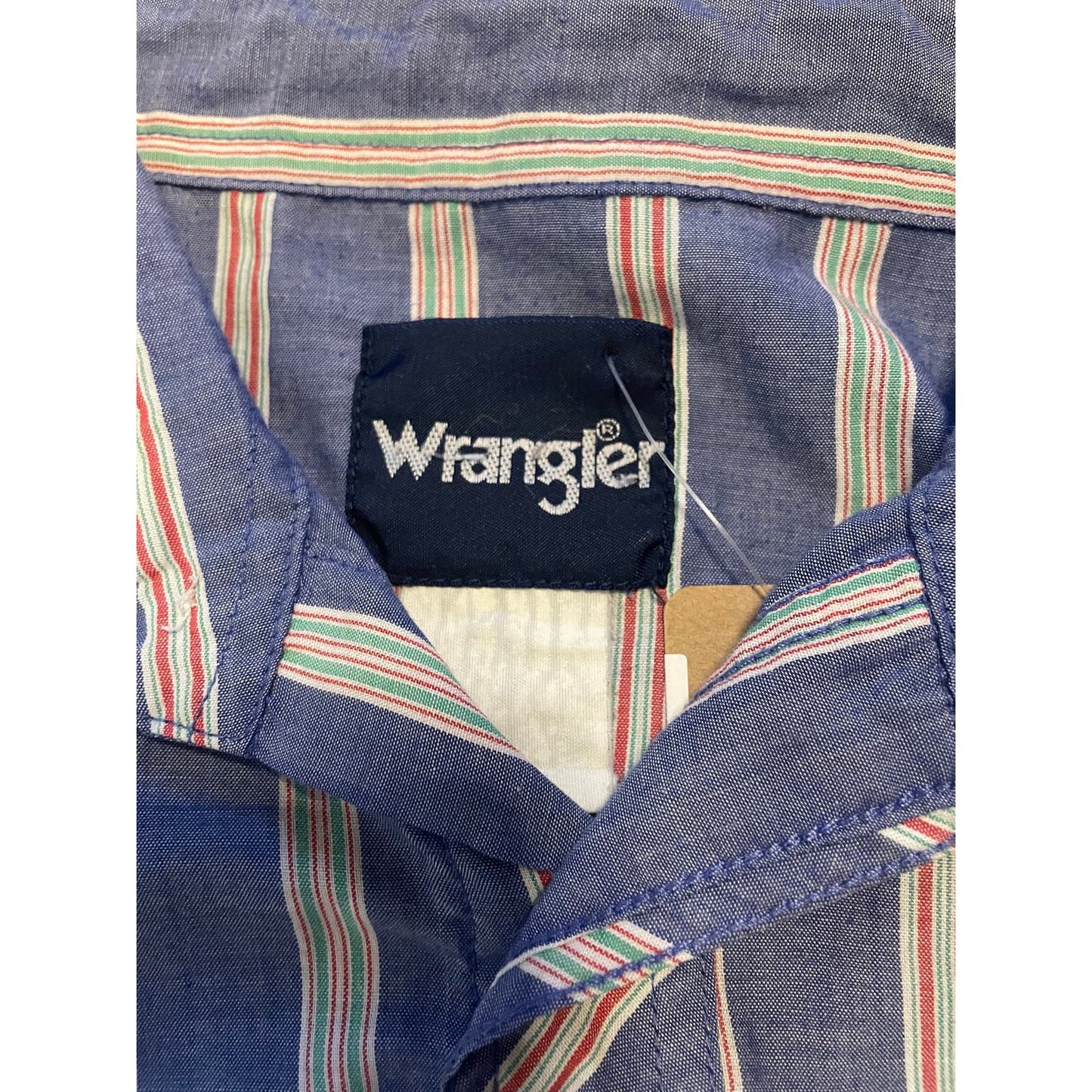 Vintage Blue Stripped Wrangler Long Sleeve- MEN'S