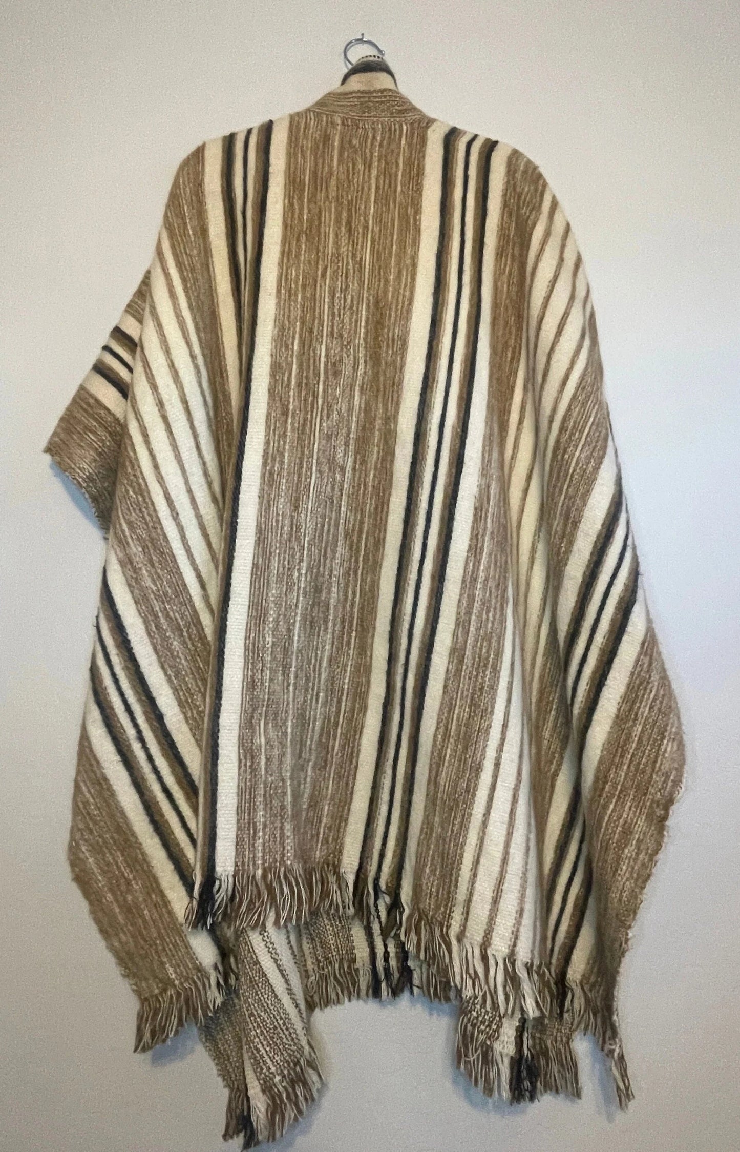 Vintage Authentic Striped Poncho