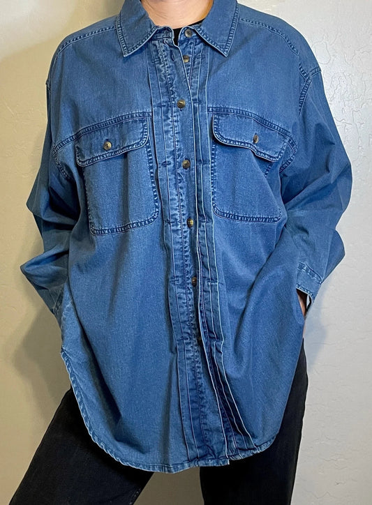 Leslie Fay Denim Long Sleeve with Original Tags