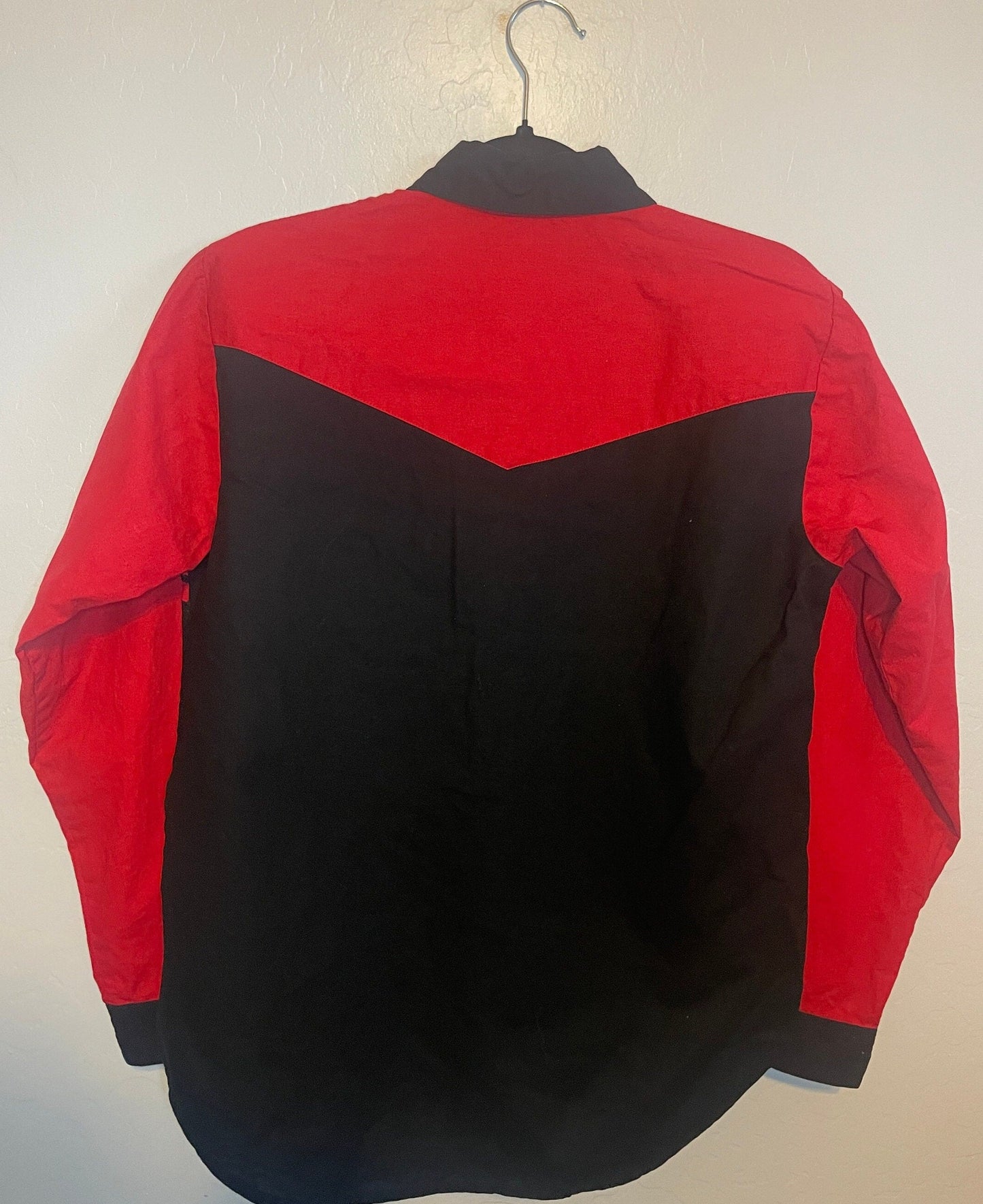 90s Side Saddle Red & Black Button Up