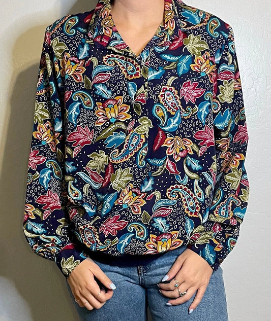 Vintage Paisley Long Sleeve Shirt