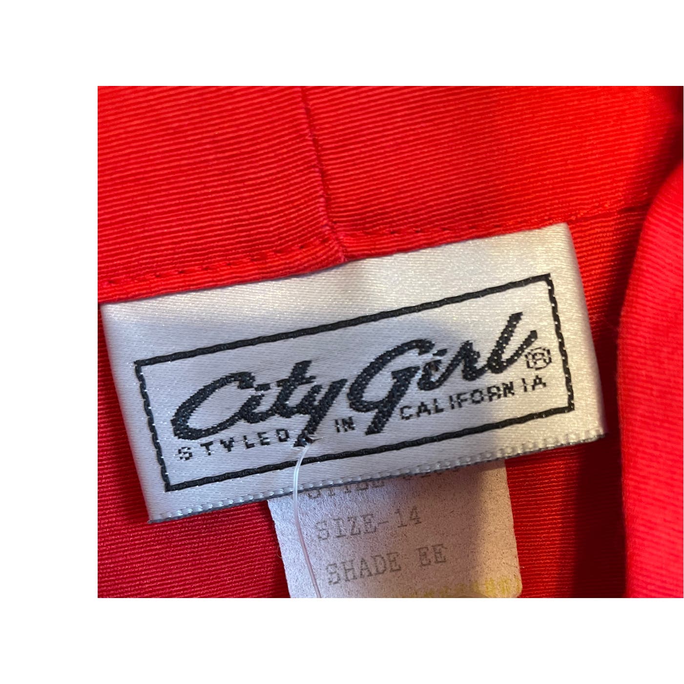 Vintage 80s Red City Girl Long Sleeve