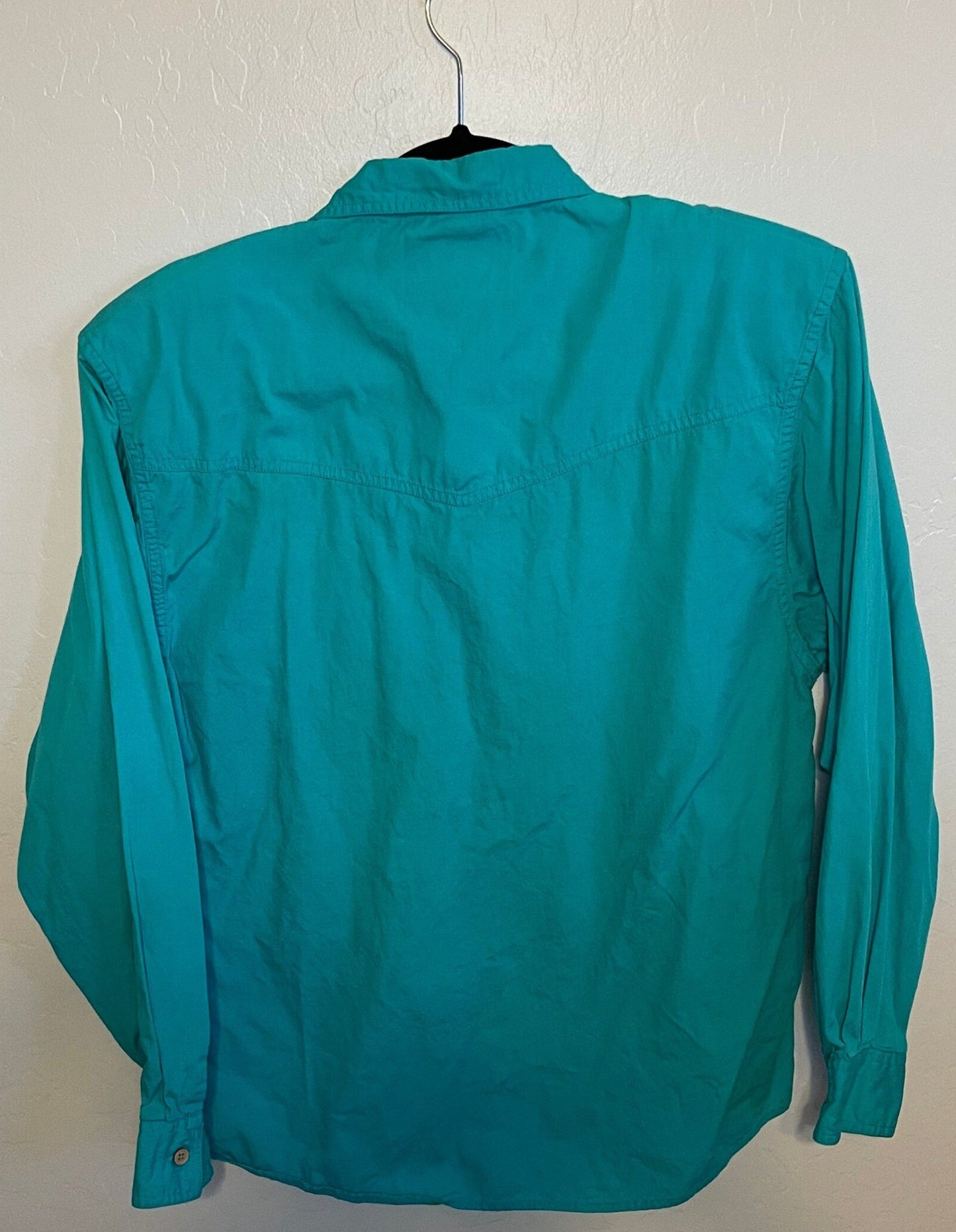 Vintage Teal Long Sleeve with Embroidery