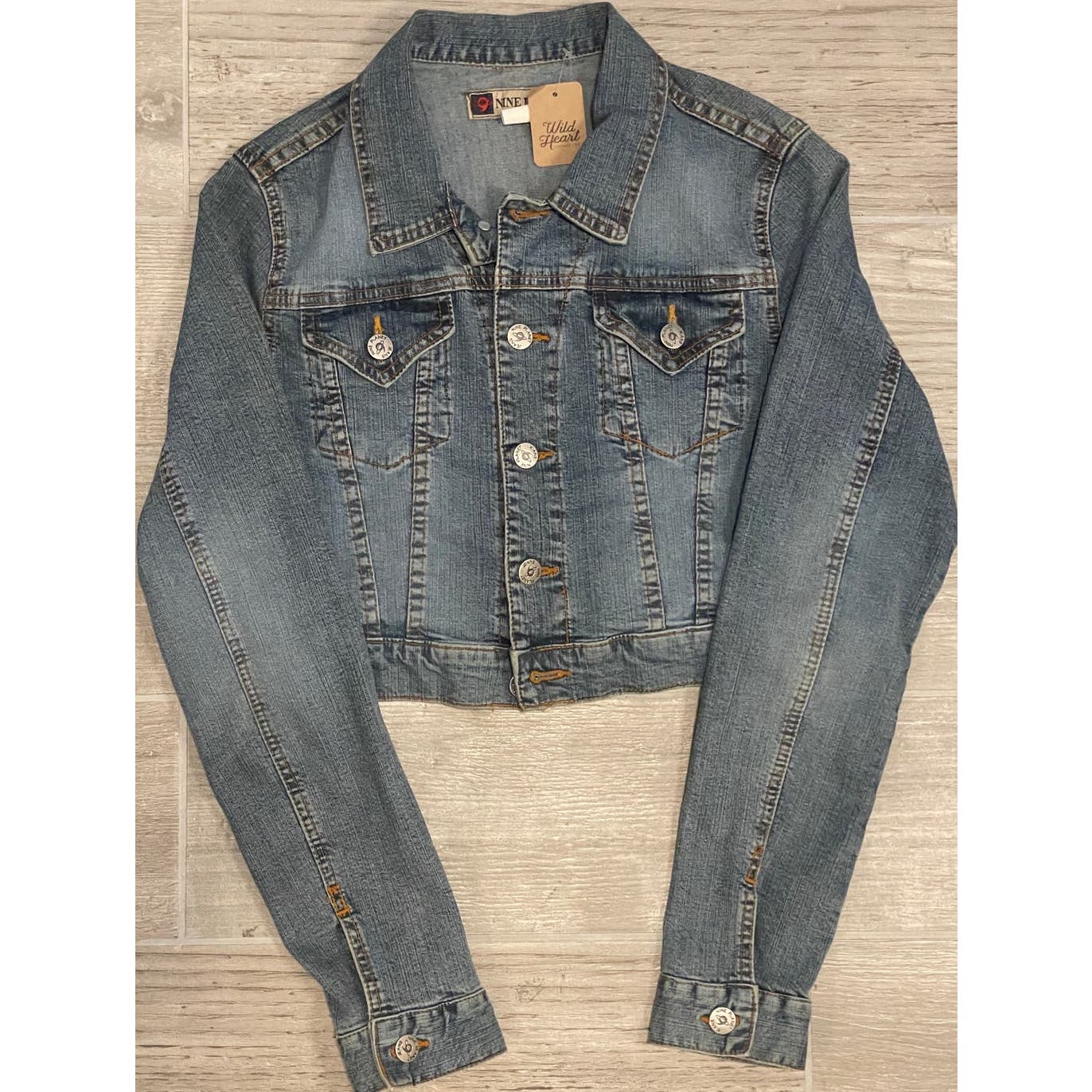 Denim Cropped Jacket- Nine Planet