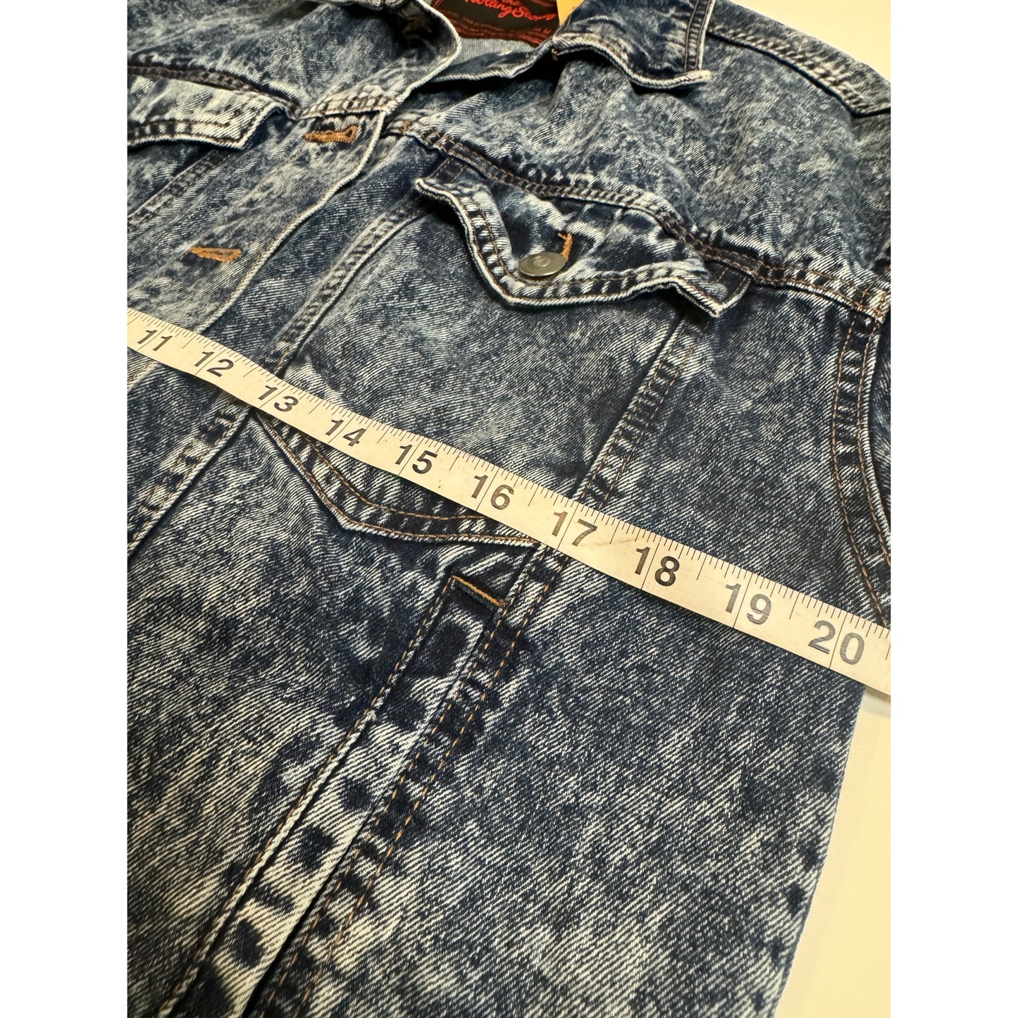 Denim Acid Washed Rolling Stones Jacket