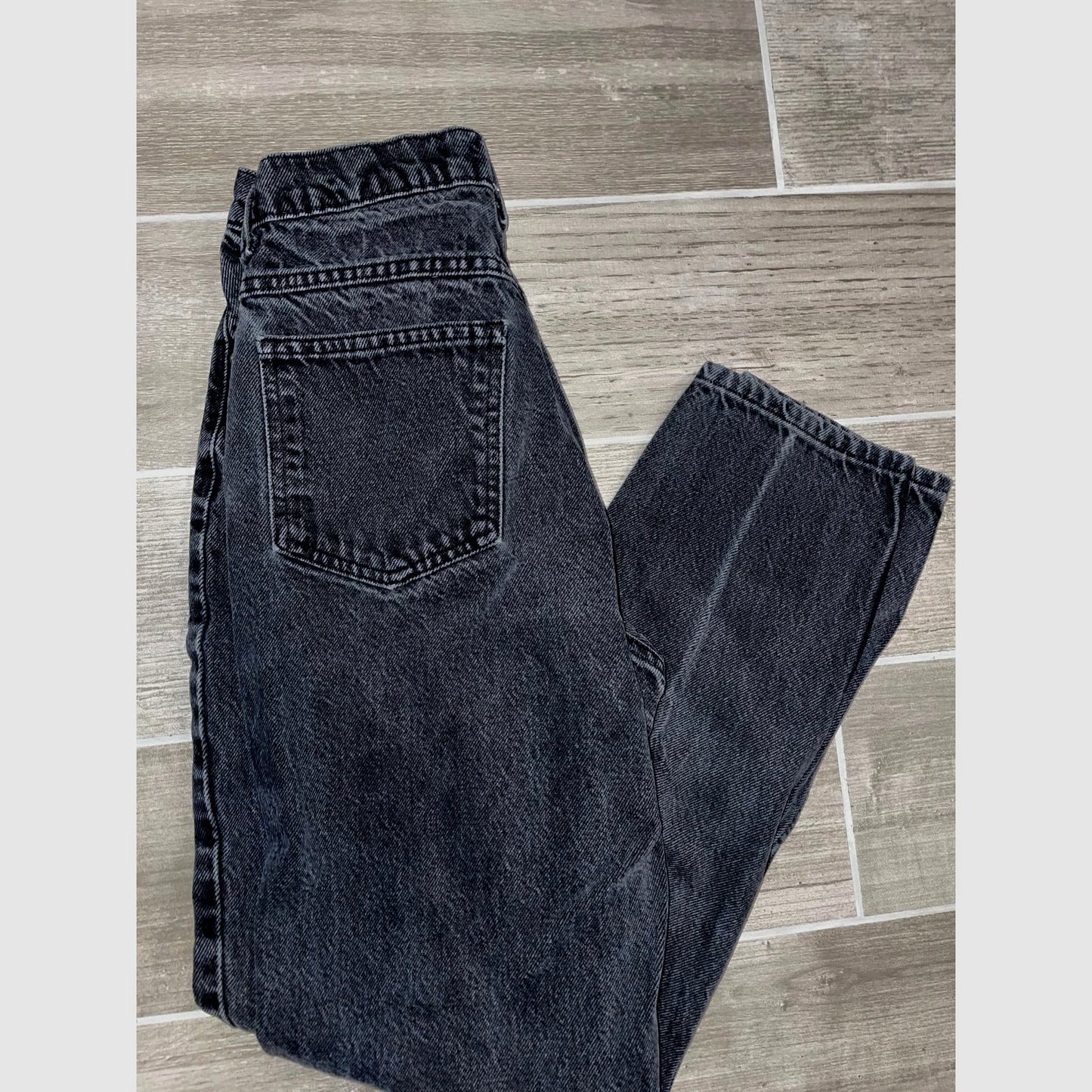 Vintage Black Anchor Blue Denim Jeans