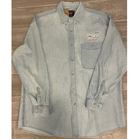 Vintage Denim Wrangler Button Up with Eclipse 500