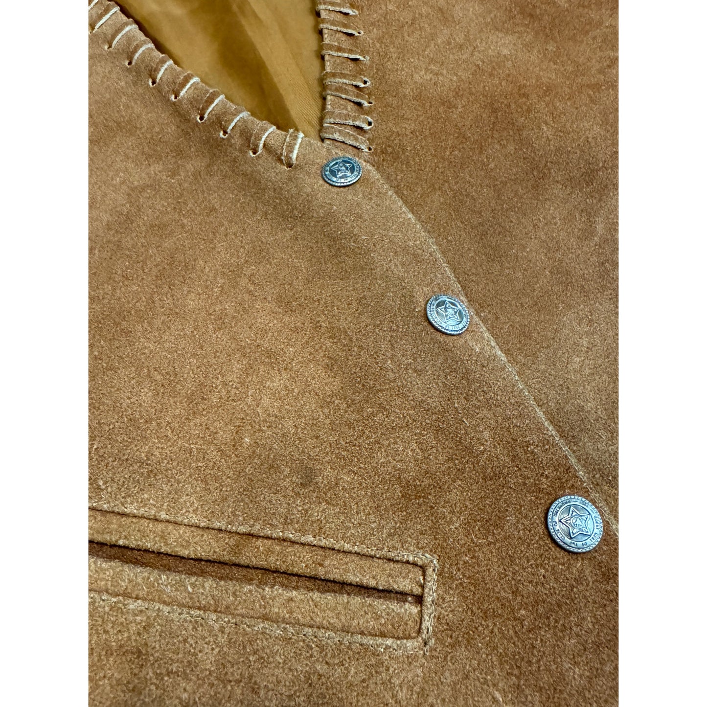 Vintage Tan Mona Mode Suede Vest