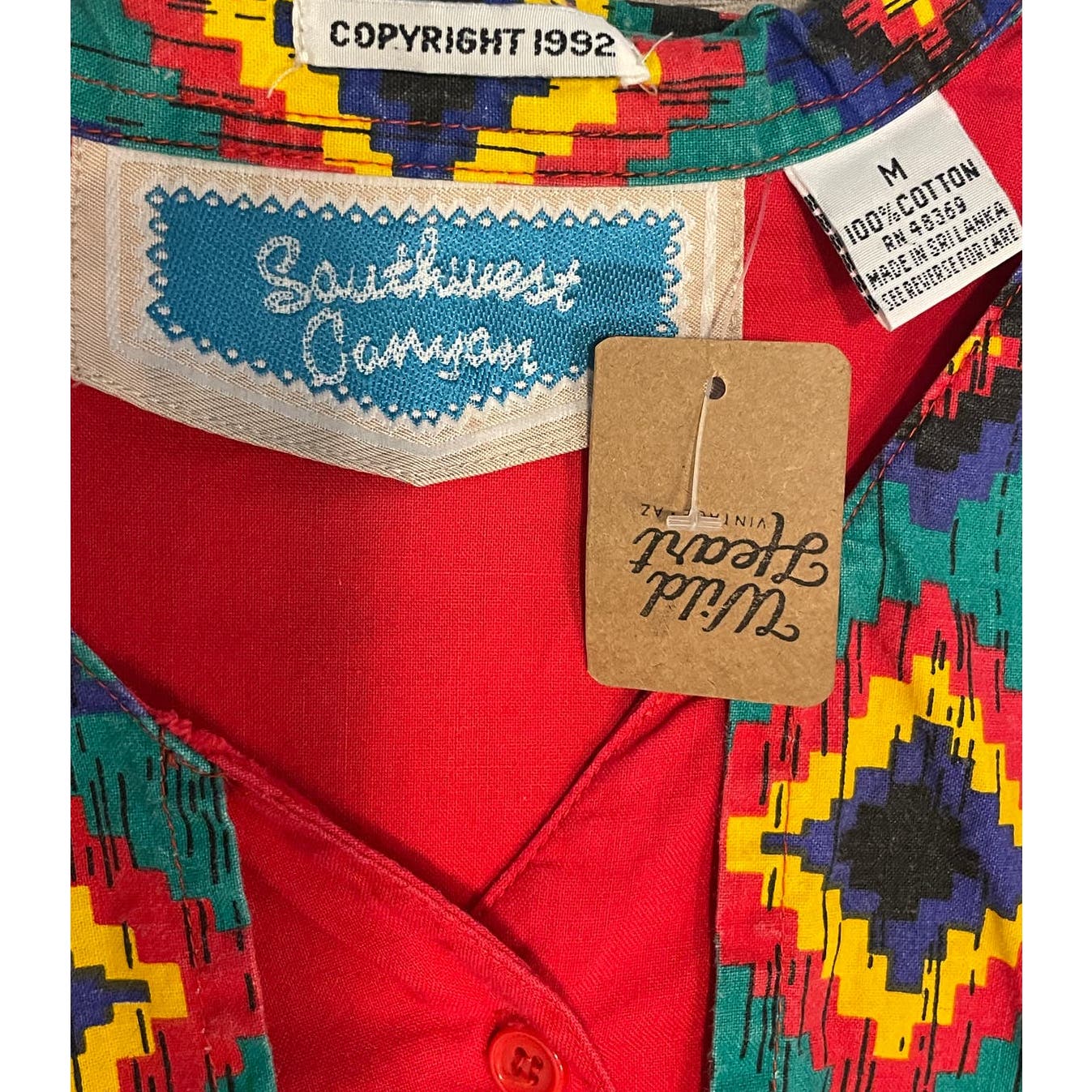 Vintage 90s Southwest Canyon Geometric Long Sleeve Shirt