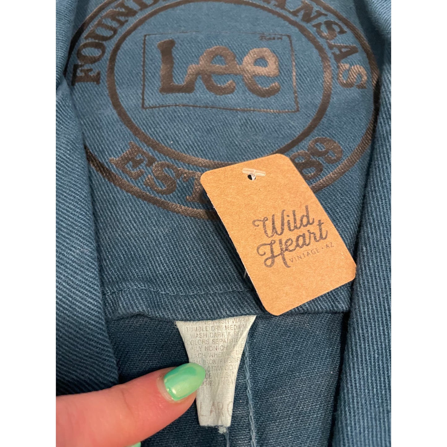 Vintage Lee's Green Denim Oversized Jacket